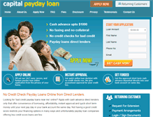 Tablet Screenshot of capitalpaydayloan.com